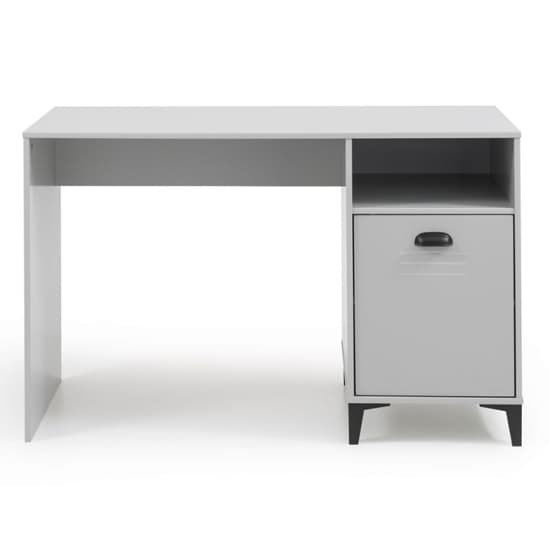 Laasya Wooden Computer Desk In Grey With 1 Door_5
