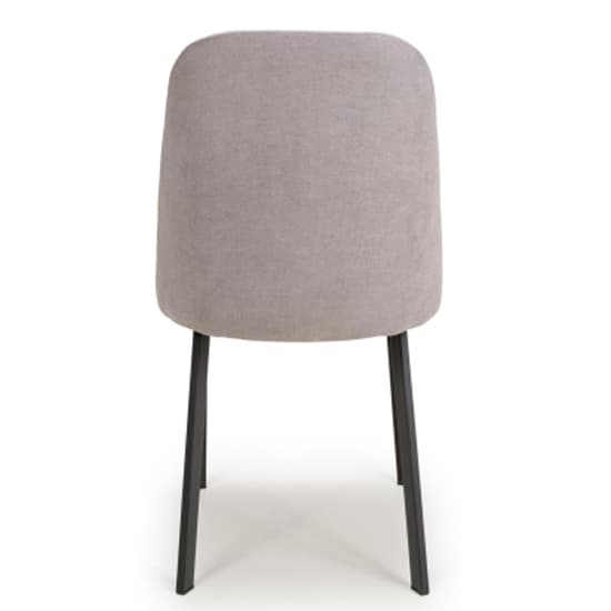 Lenoir Light Grey Linen Effect Fabric Dining Chairs In Pair_6