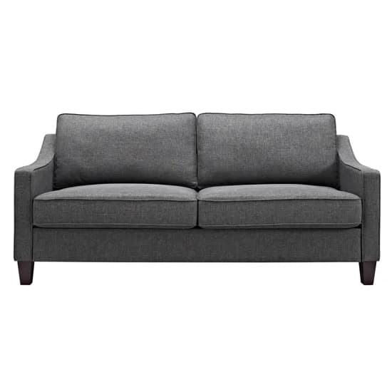Lenoir Linen Fabric 2 Seater Sofa In Grey With Solid Wood Legs_3