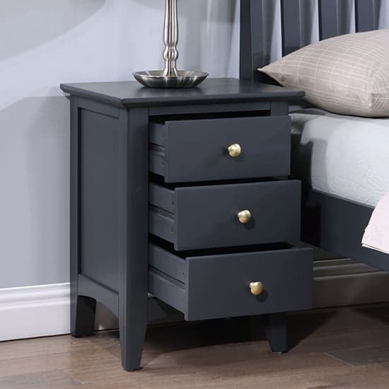 Lenox Wooden Bedside Cabinet Large With 3 Drawers In Off Black_2
