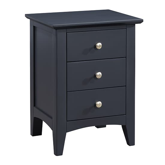 Lenox Wooden Bedside Cabinet Large With 3 Drawers In Off Black_3