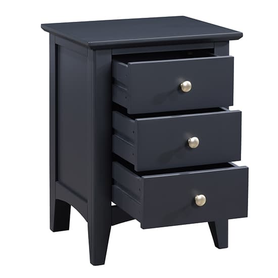 Lenox Wooden Bedside Cabinet Large With 3 Drawers In Off Black_4