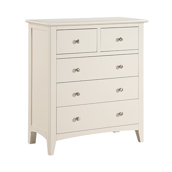 Lenox Wooden Chest Of 5 Drawers In Ivory_3