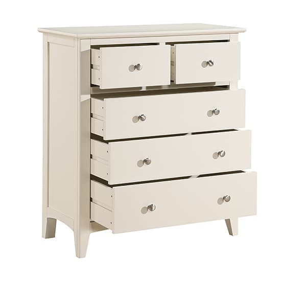 Lenox Wooden Chest Of 5 Drawers In Ivory_4