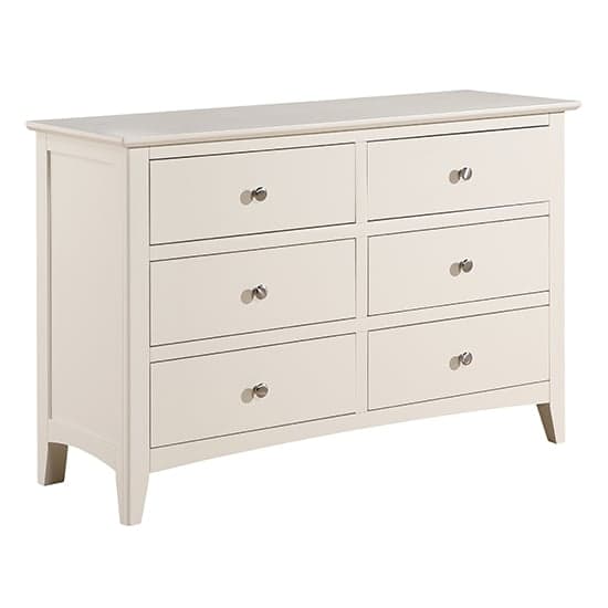Lenox Wooden Chest Of 6 Drawers Wide In Ivory_2