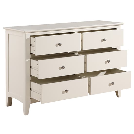Lenox Wooden Chest Of 6 Drawers Wide In Ivory_3