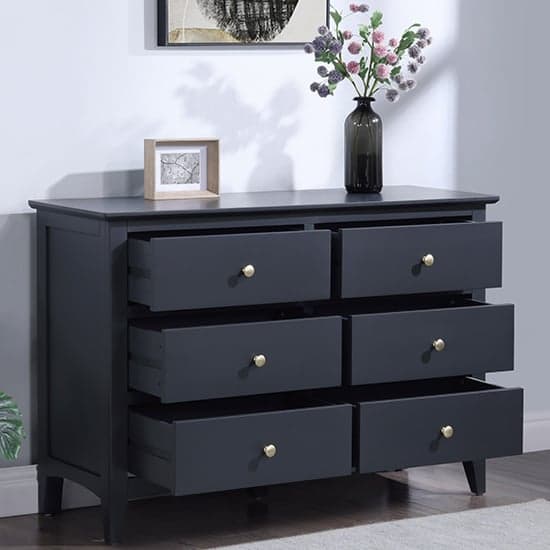 Lenox Wooden Chest Of 6 Drawers Wide In Off Black_2
