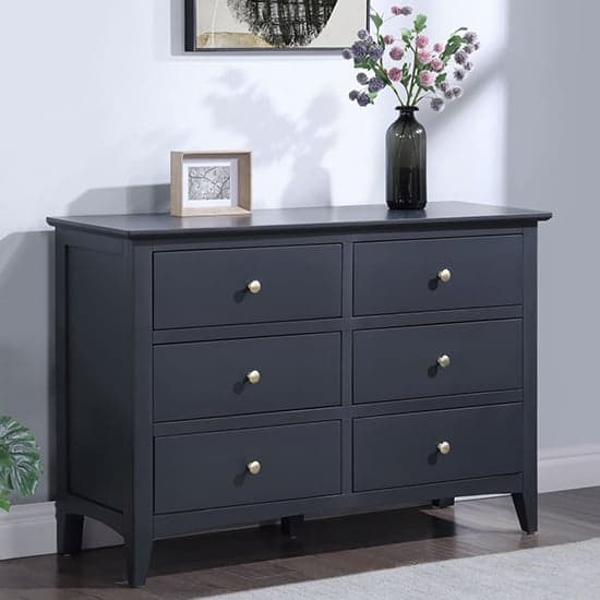 Lenox Wooden Chest Of 6 Drawers Wide In Off Black_1