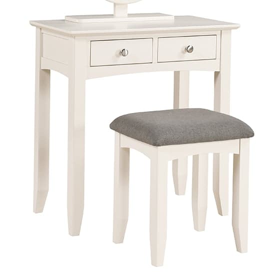 Lenox Wooden Dressing Table With Stool In Ivory_2