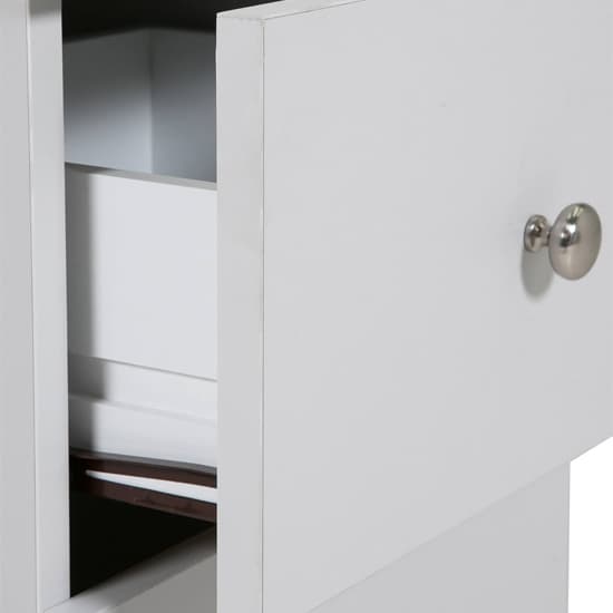 Leon Wooden Bedside Cabinet With 2 Drawers In Light Grey_5