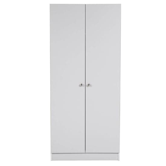 Leon Wooden Wardrobe With 2 Doors In Light Grey_2