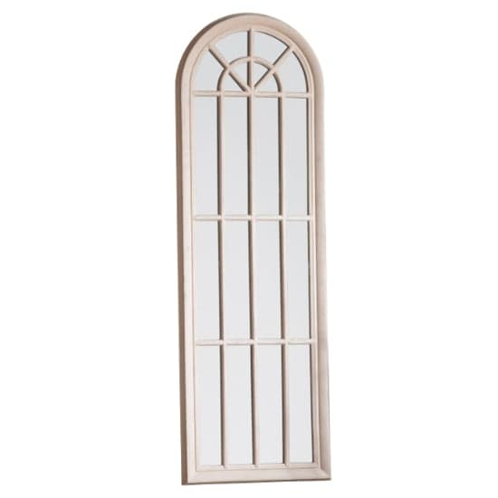 Leona Panelled Window Style Wall Mirror In Antique White Frame_1