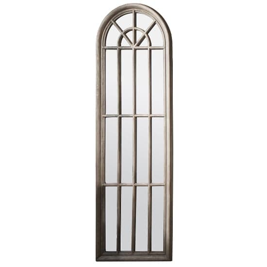 Leona Panelled Window Style Wall Mirror In Weathered Frame_1
