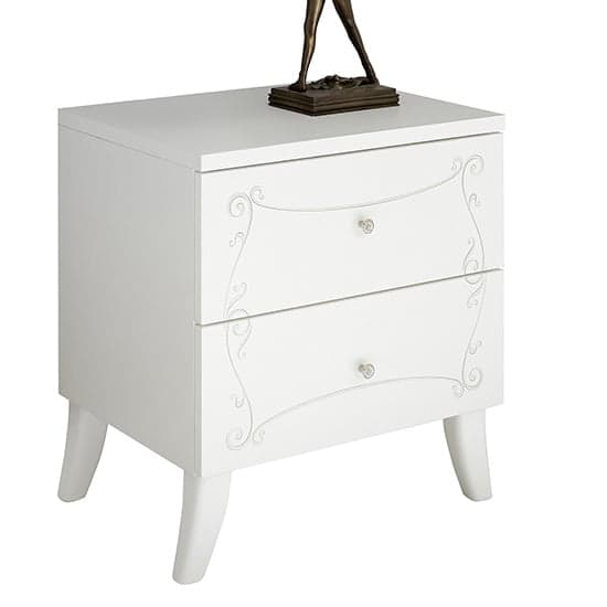 Lerso Serigraphed White Wooden Nightstands In Pair_3