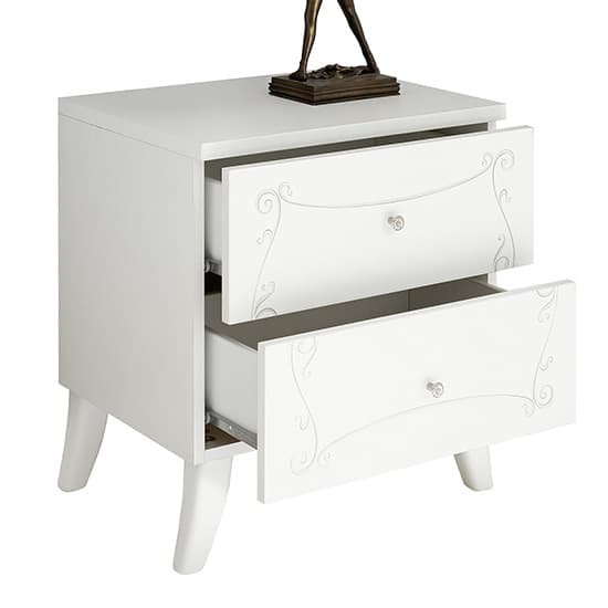 Lerso Serigraphed White Wooden Nightstands In Pair_5