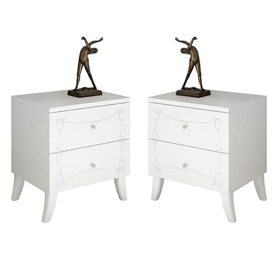 Lerso Serigraphed White Wooden Nightstands In Pair_1