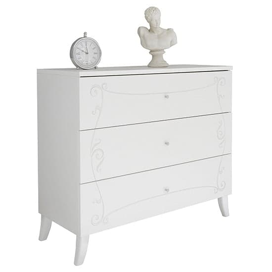 Lerso Wooden Chest Of Drawers In Serigraphed White_3