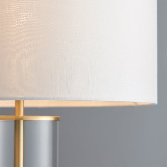 Lessina Vintage White Fabric Touch Table Lamp In Satin Brass_4