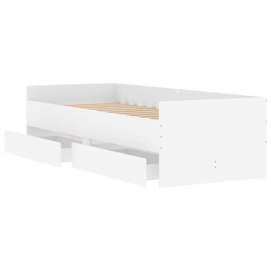 Leuven Wooden Single Bed With Drawers In White_4