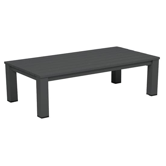Levi Aluminium Outdoor Coffee Table In Charcoal Grey Frame_1