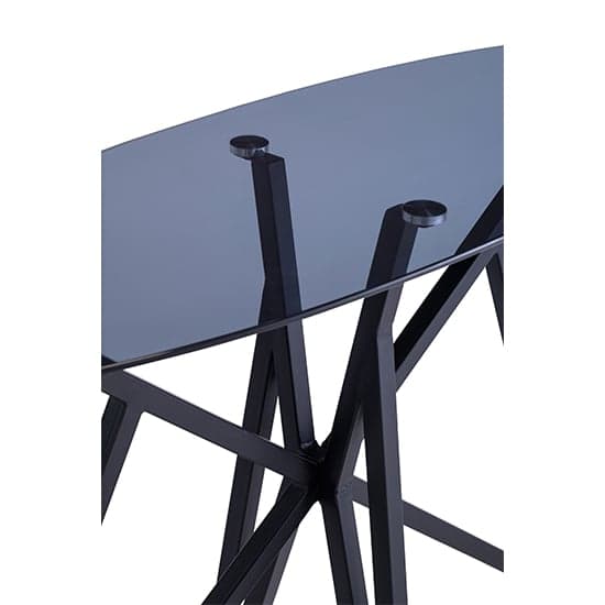 Liam Grey Tinted Glass End Table With Black Metal Legs Furniture in