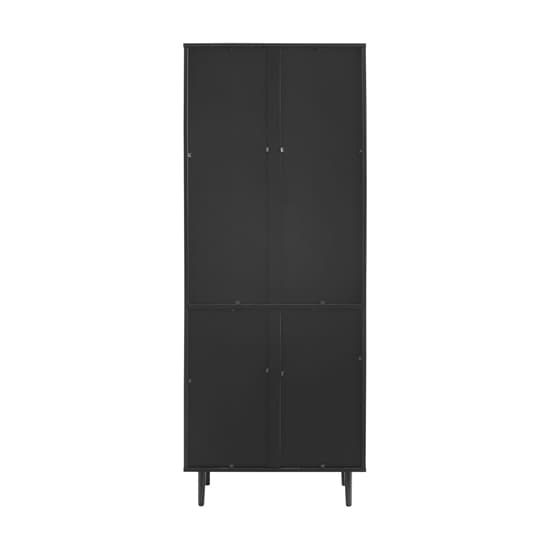 Lian Wooden Display Cabinet With 2 Doors In Black and Brown_3