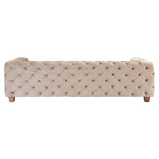 Libertas Upholstered Velvet 3 Seater Sofa In Coffee_4