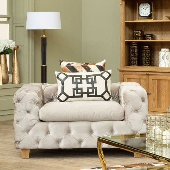 Libertas Upholstered Velvet Armchair In Coffee_1