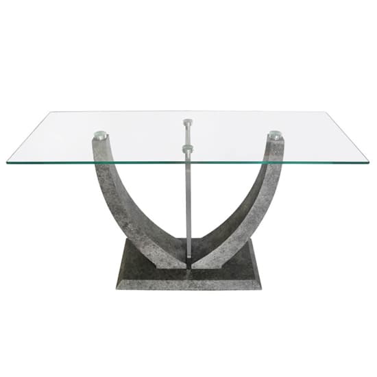 Liberty Clear Glass Console Table With Grey Wooden Base_2