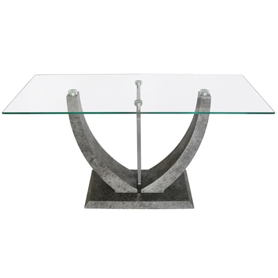 Liberty Clear Glass Console Table With Grey Wooden Base_3