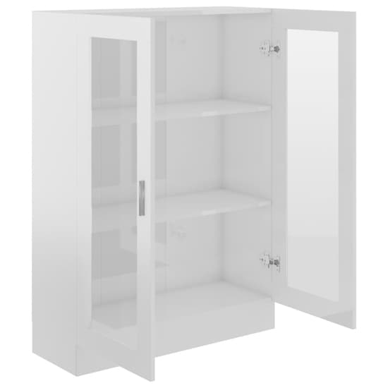 Libet High Gloss Display Cabinet In With 2 Doors In White_4