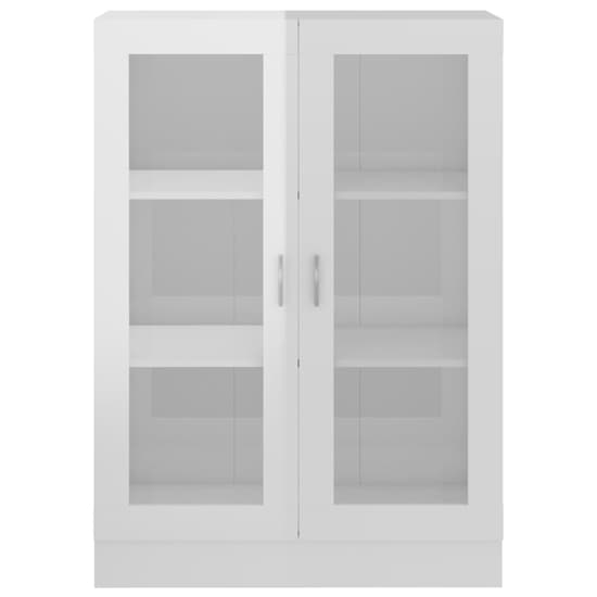 Libet High Gloss Display Cabinet In With 2 Doors In White_5