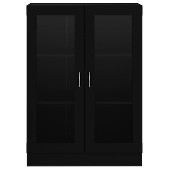 Libet Wooden Display Cabinet In With 2 Doors In Black_5