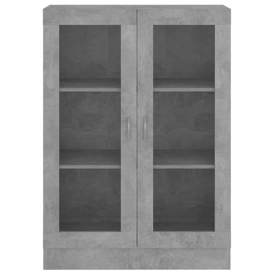 Libet Wooden Display Cabinet In With 2 Doors In Concrete Effect_6