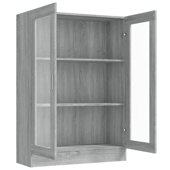 Libet Wooden Display Cabinet In With 2 Doors In Grey Sonoma Oak_4
