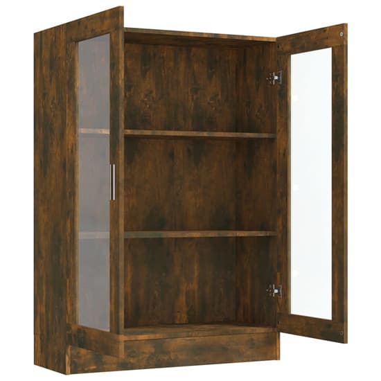 Libet Wooden Display Cabinet In With 2 Doors In Smoked Oak_4