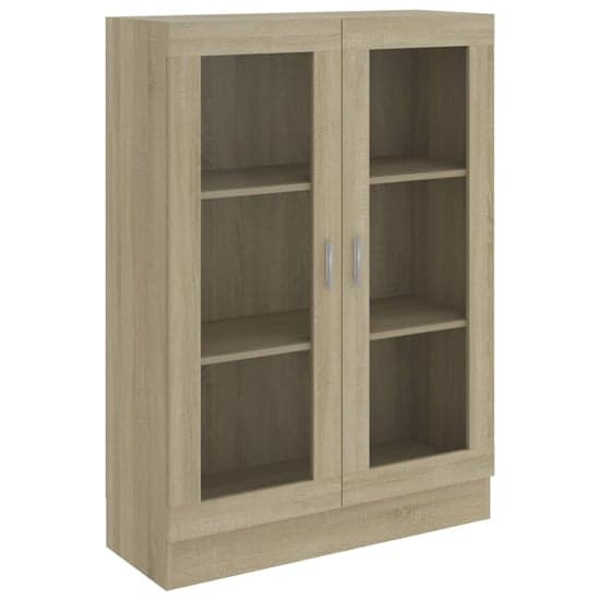 Libet Wooden Display Cabinet In With 2 Doors In Sonoma Oak_3