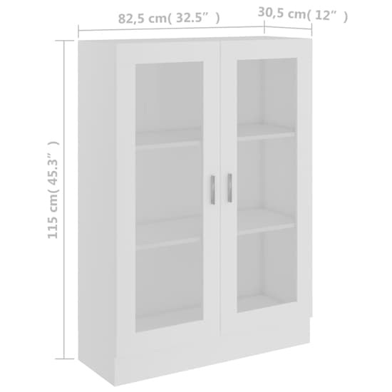Libet Wooden Display Cabinet In With 2 Doors In White_6