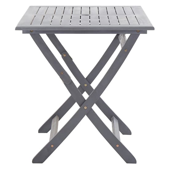 Libni Rectangular Folding Wooden Garden Dining Table In Grey