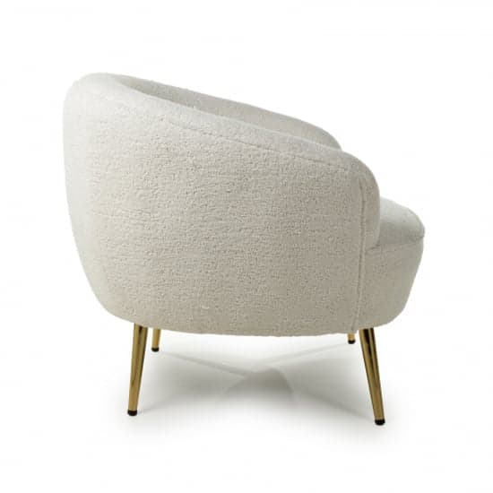 Liege Boucle Fabric Tub Chair In Vanilla White_3