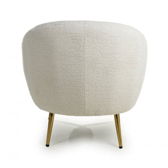 Liege Boucle Fabric Tub Chair In Vanilla White_5