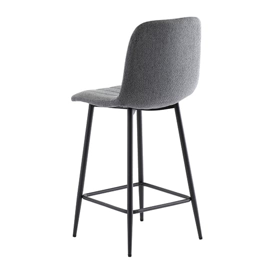 Lillie Fabric Counter Bar Stool In Grey Furniture in Fashion