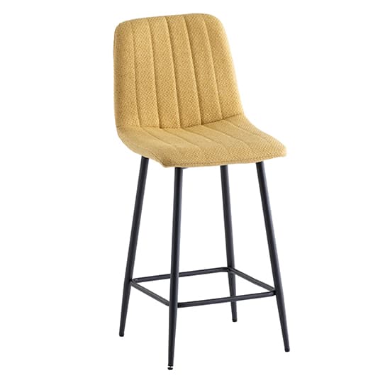 Lillie Fabric Counter Bar Stool In Yellow_1