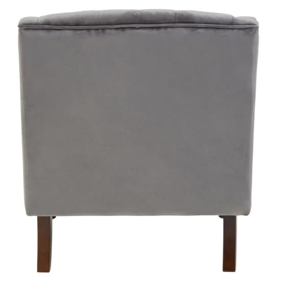 Lillie Velvet Upholstered Armchair In Grey_4