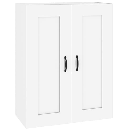 Lima High Gloss Wall Storage Cabinet With 2 Doors In White_3