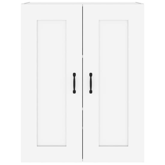 Lima High Gloss Wall Storage Cabinet With 2 Doors In White_4