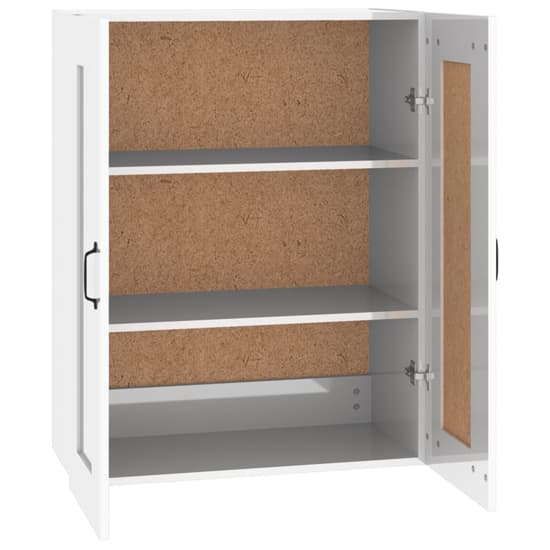 Lima High Gloss Wall Storage Cabinet With 2 Doors In White_5