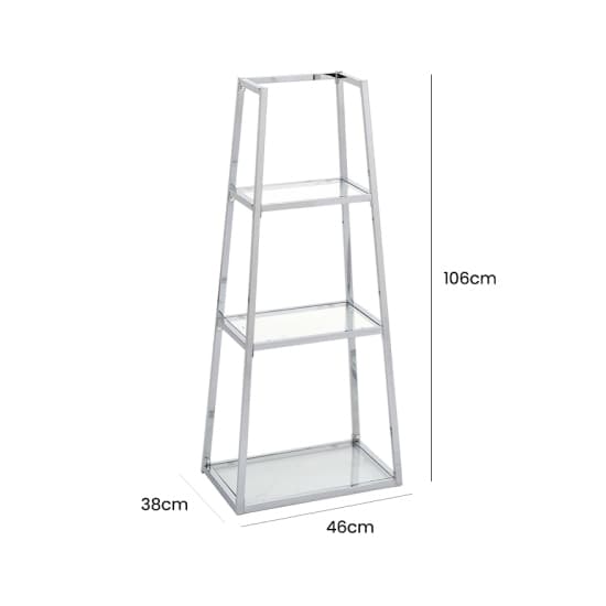 Lima Ladder Display Stand Small In Shiny Chrome Frame_3
