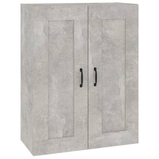 Lima Wooden Wall Storage Cabinet With 2 Door In Concrete Effect_3