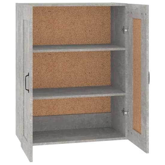 Lima Wooden Wall Storage Cabinet With 2 Door In Concrete Effect_5